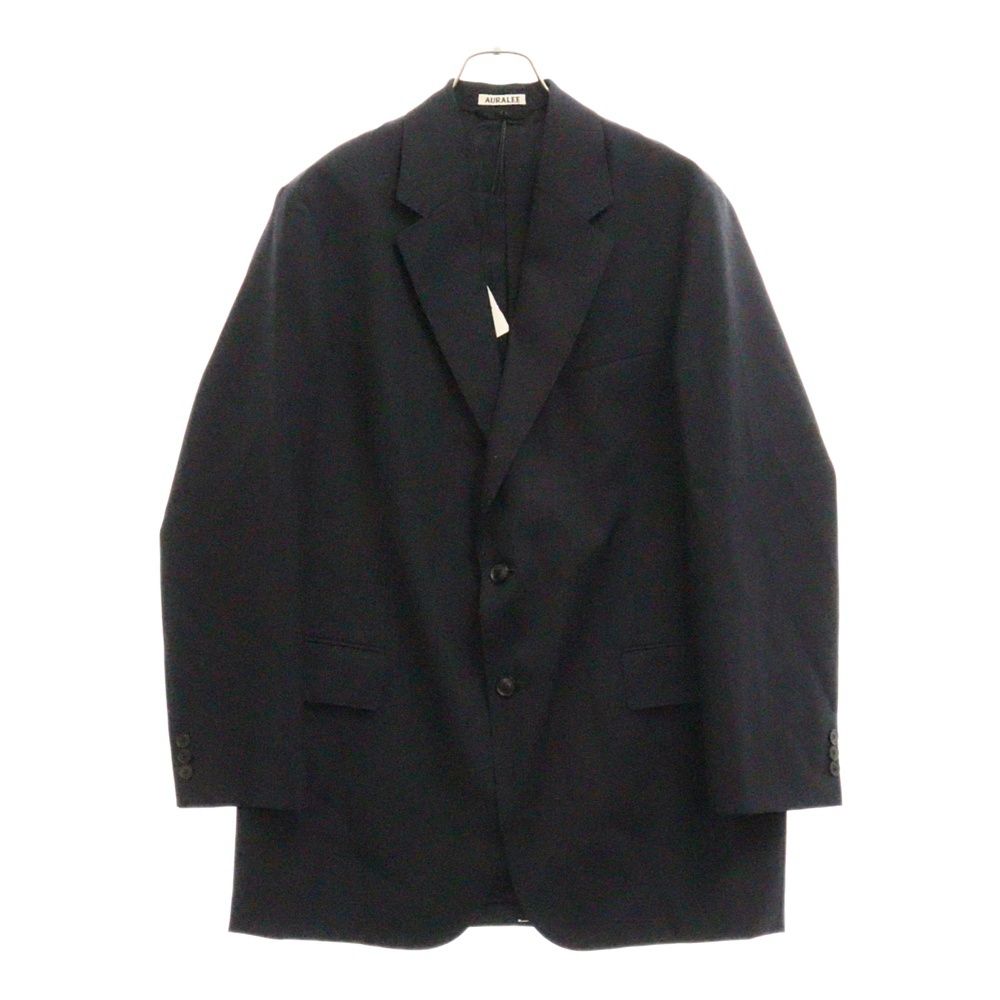 AURALEE オーラリー WOOL KID MOHAIR HOP SACK JACKET ウールキッドモヘアホップサック テーラードジャケット ネイビー A25SJ01MH
