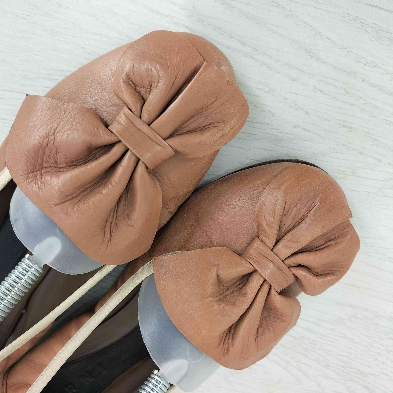 マルニ MARNI リボン装飾 フラットシューズ レディース 38