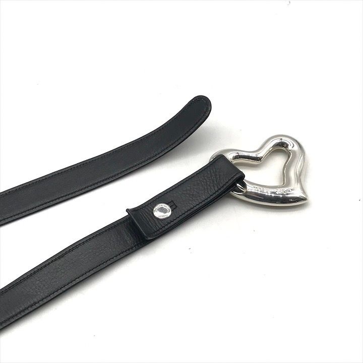 20日までタイムセール　ティファニーハートベルト未使用品 超美品 TIFFANY ＆ Co. ティファニー オープンハート バックル レザー