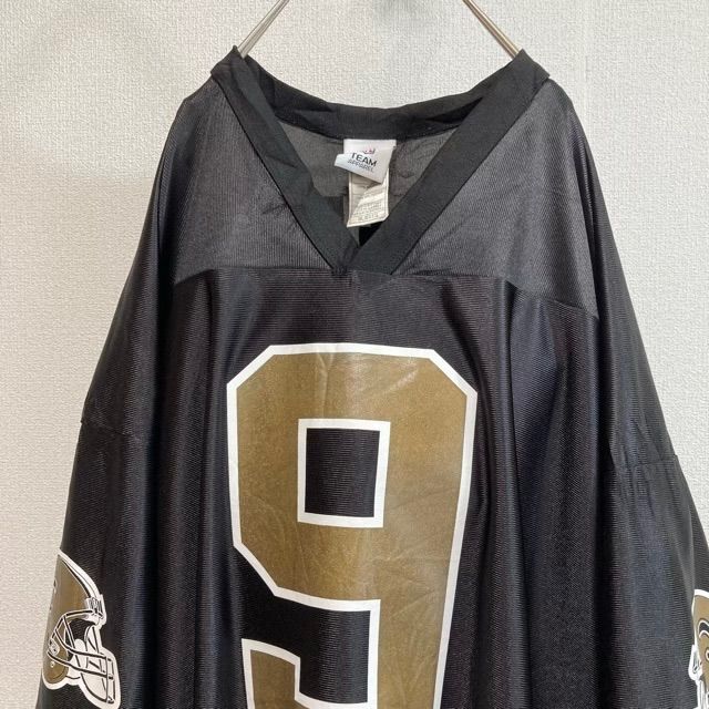 NFLセインツSAINTSゲームシャツTシャツ両面プリントロゴ刺繍