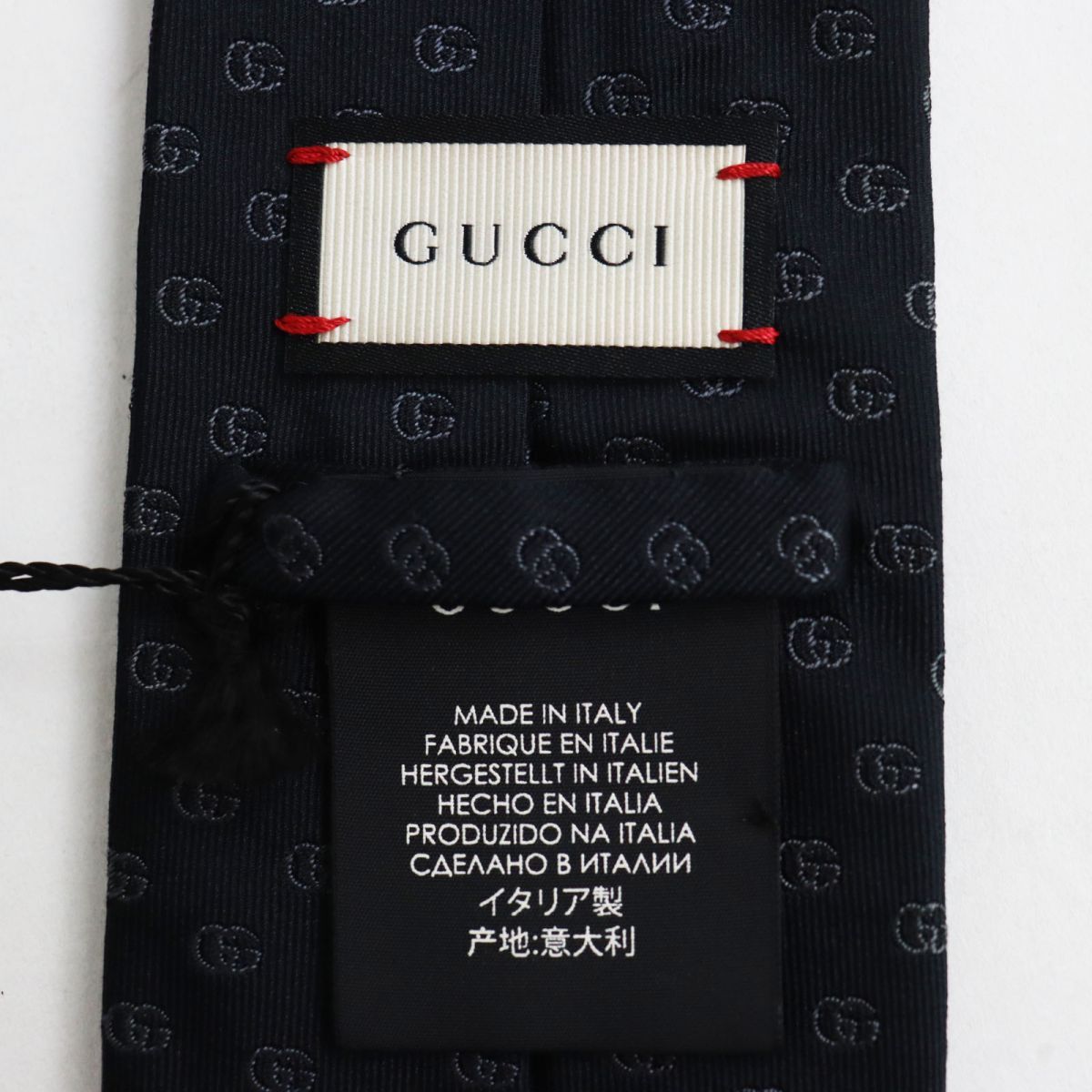 未使用品○GUCCI グッチ 444421 ウーブンシルク100％ GG柄 ネクタイ