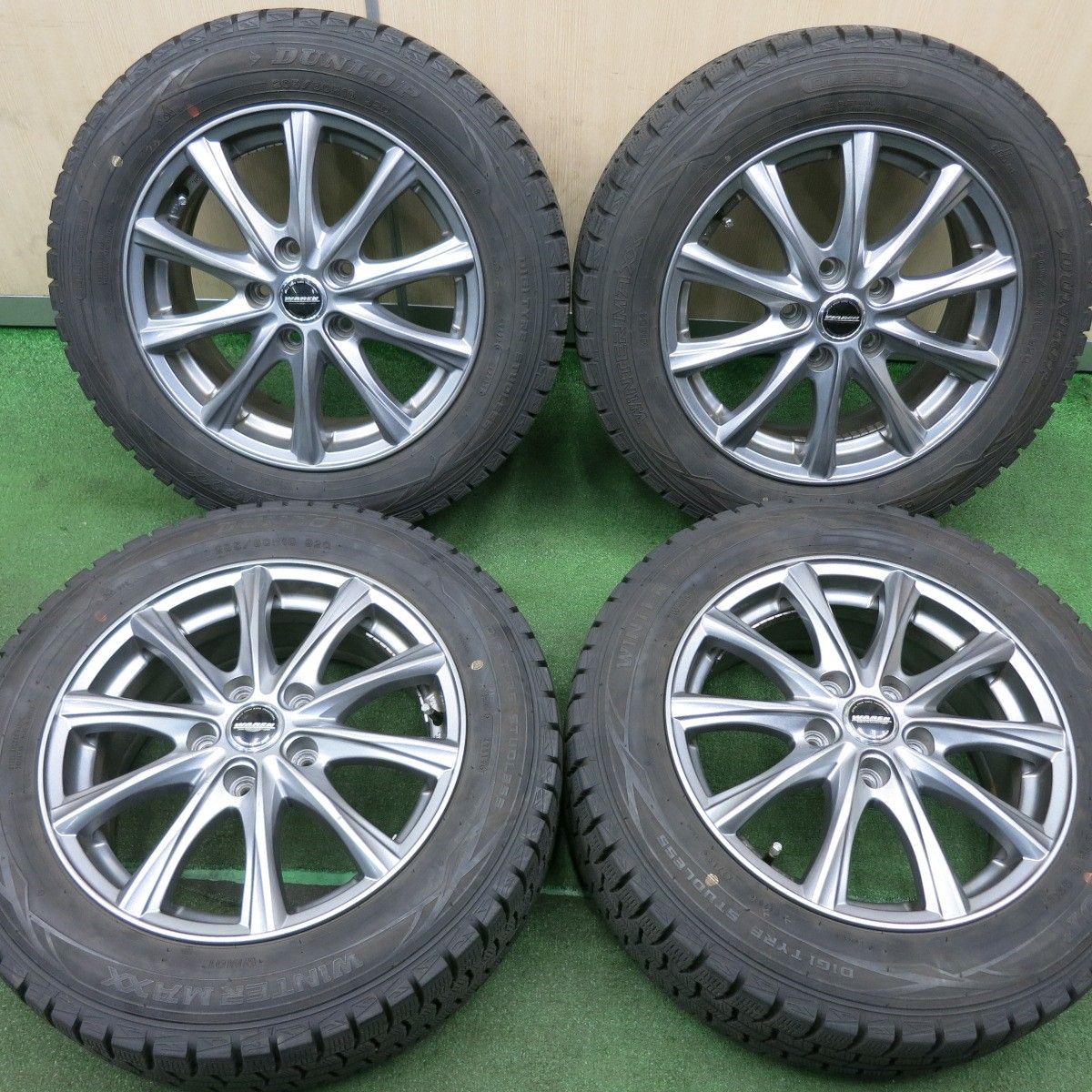 *送料無料* バリ溝！9分スタッドレス 205/60R16 ダンロップ ウインターマックス WM01 WAREN ヴァーレン 16インチ PCD114.3/5H4051805NJス