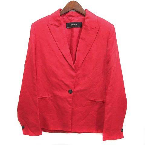 美品 ZARA ザラ ベロア タキシード テーラード ジャケット レッド 赤 レッド（赤）系 ZARA(ザラ) ジャケット(レディース) - 海外通販