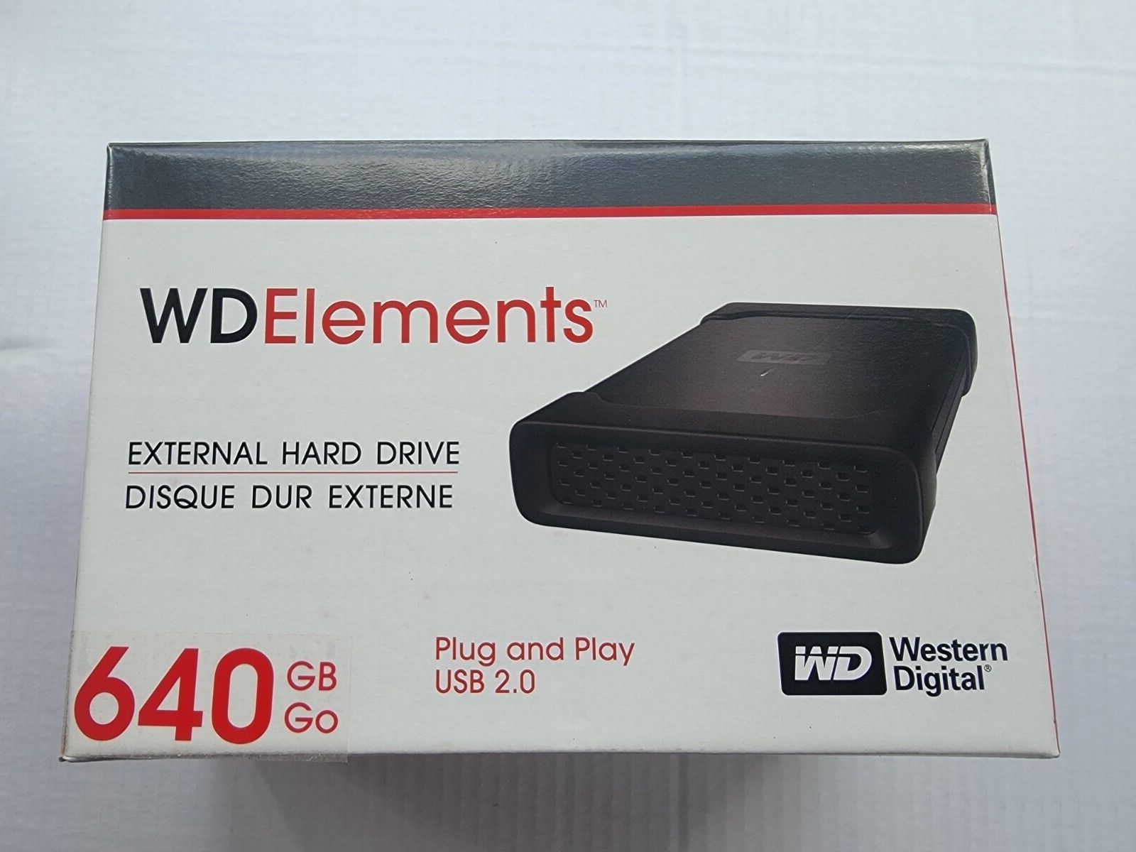 Western Digital ウエスタンデジタル 外付けハードドライブ 640GB B 2.0 WD6400EB035-01