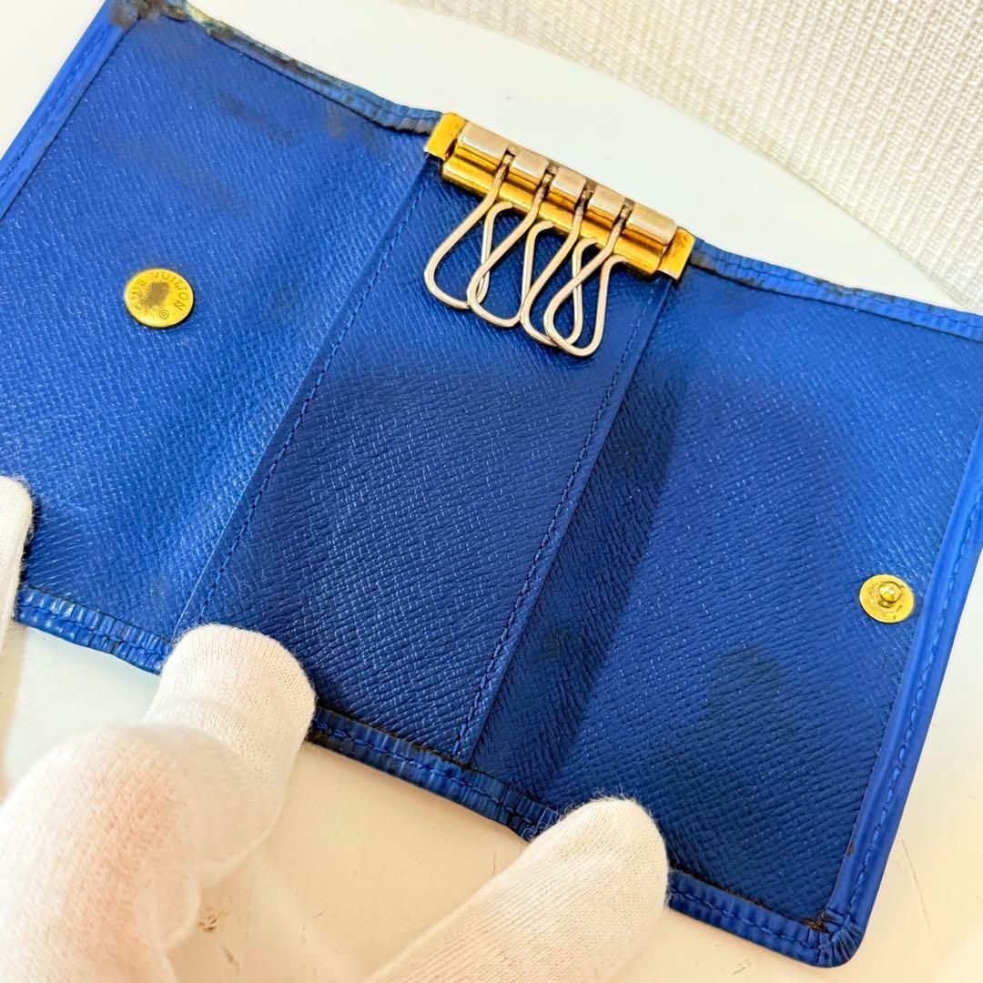 お値下げ 新品未使用 ルイヴィトン・エピ 4連キーケース ネイビー