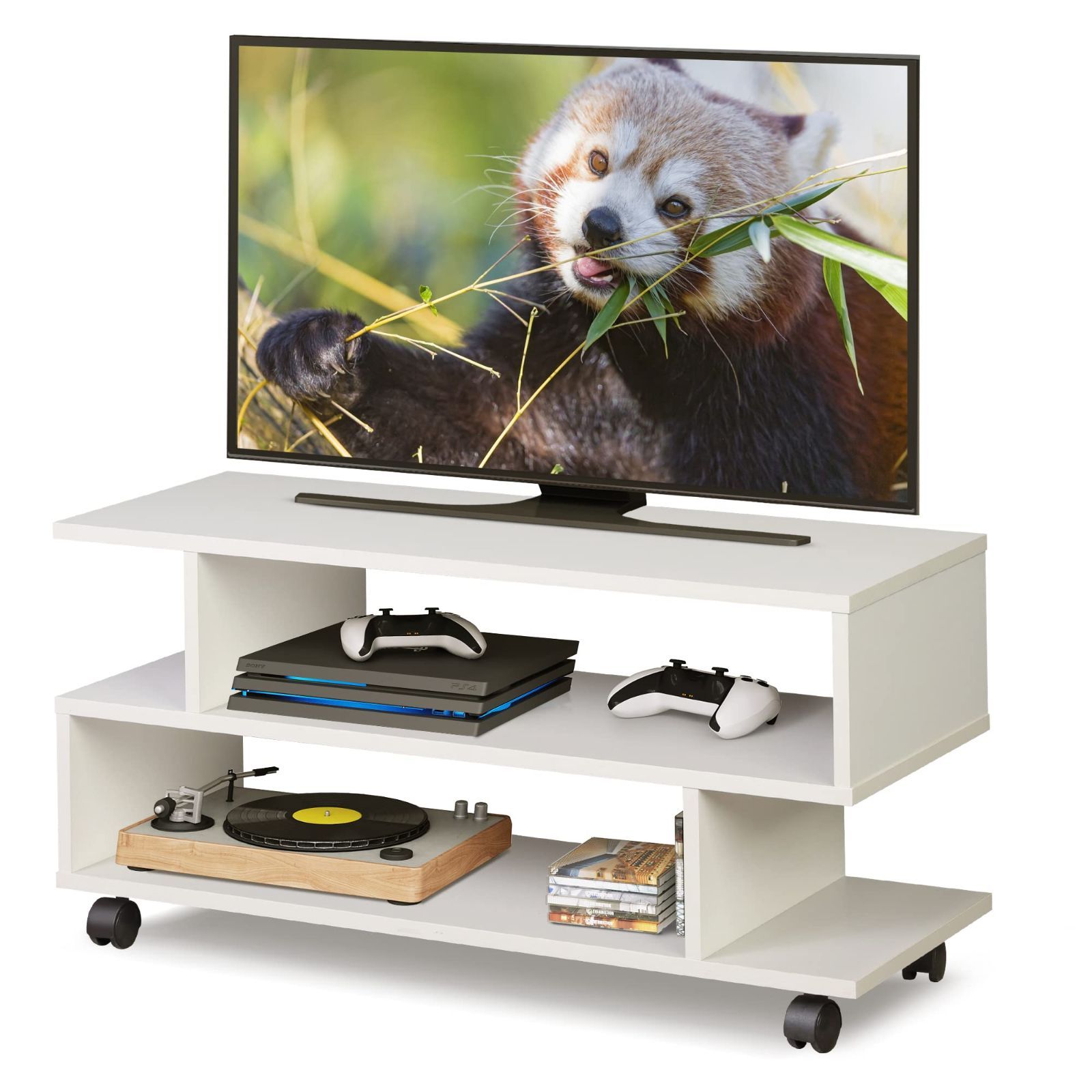 ローボード 移動楽々おしゃれS型テレビ台 キャスター付 37V対応 Amazon｜WLIVE テレビ台 テレビボード ローボード 24-37型対応