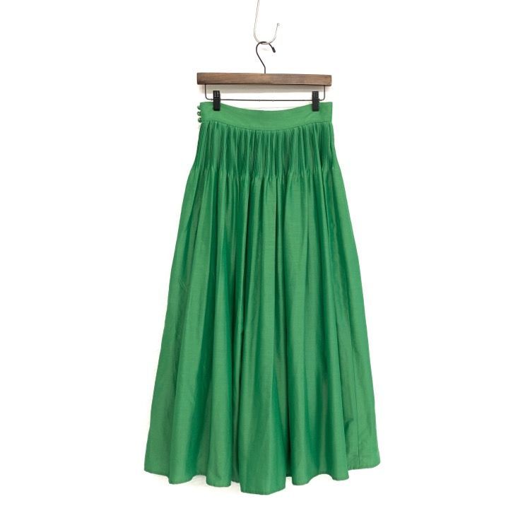 未使用品】Mame Kurogouchi マメクロゴウチ Silk Cotton Flared Skirt