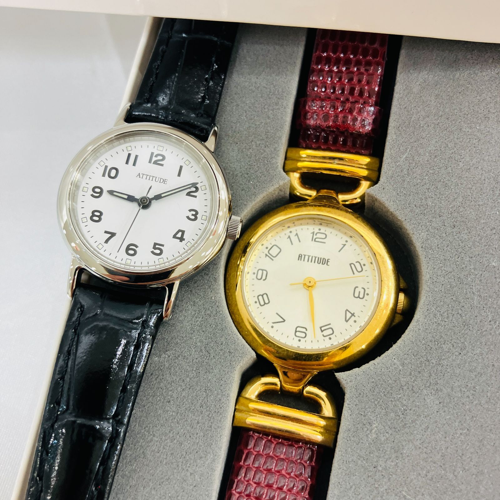 CITIZEN ATTITUDEレディース 腕時計 バーガンディ レザーベルト CITIZEN ATTITUDEレディース 腕時計 バーガンディ レザーベルト