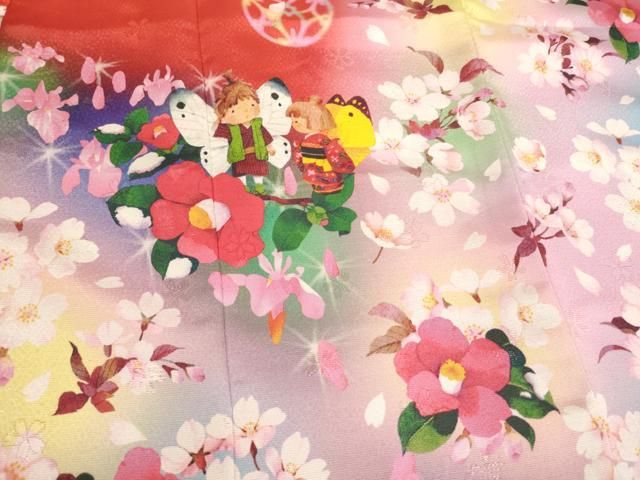 平和屋着物[]絵本作家 永田萌 七五三 女の子 7歳 祝着 四つ身