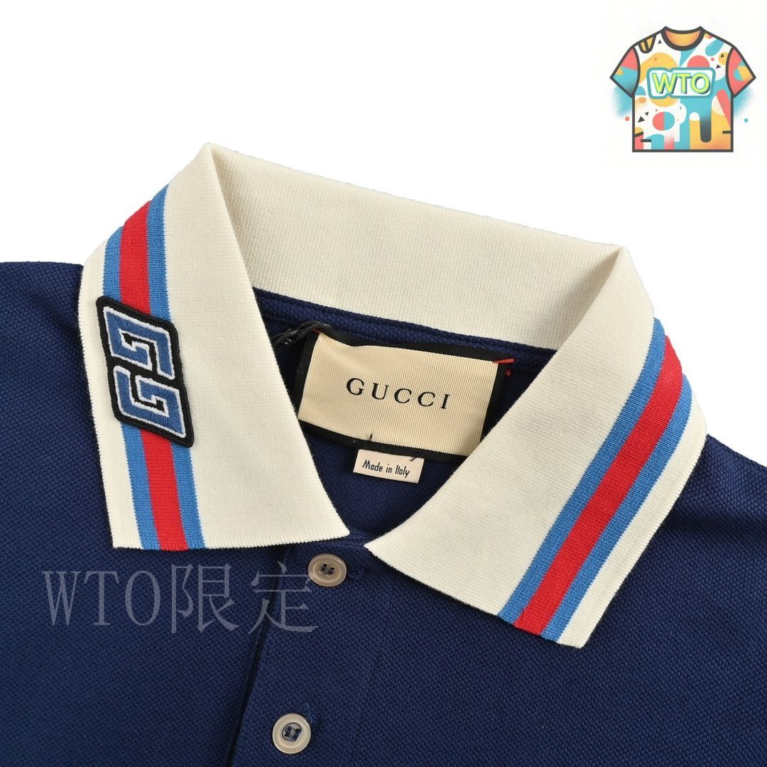 今日特価】Gucci / グッチ 24ss ポロシャツ カラストライプ