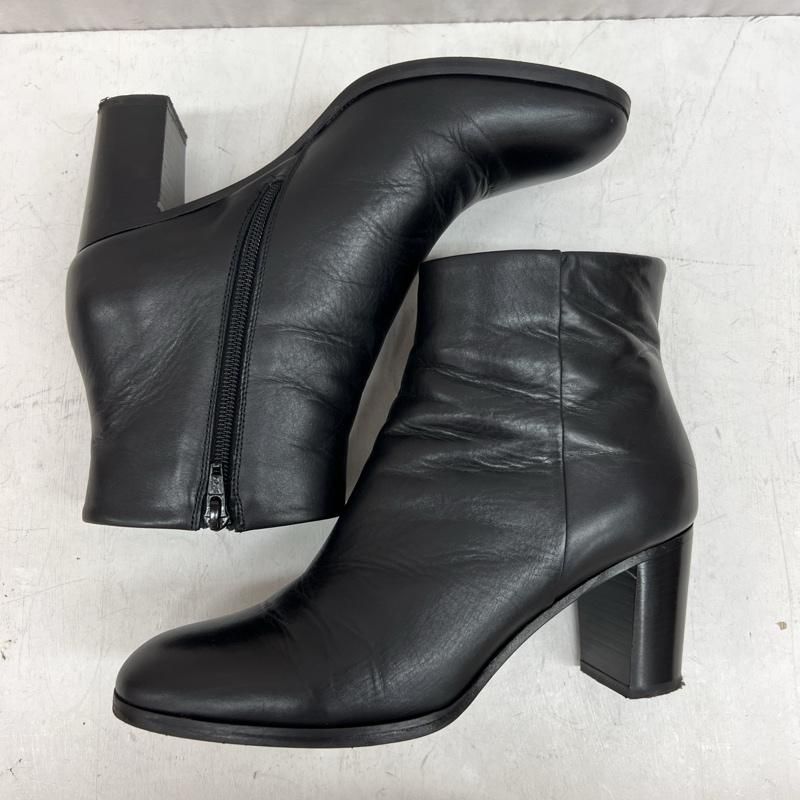 【美品】✨ファビオルスコーニ 22cm ショートブーツ レザー 黒 サイドジップ FABIO RUSCONI ファビオ ルスコーニ ブーツ ショートブーツ