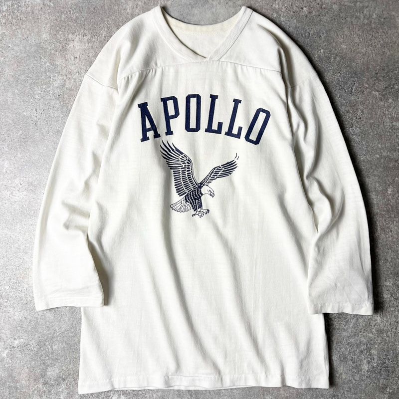 フットボールT ラッセル　金タグ　70s イーグル 70s 金タグ USA製 RUSSELL 2段 カレッジ イーグル プリント