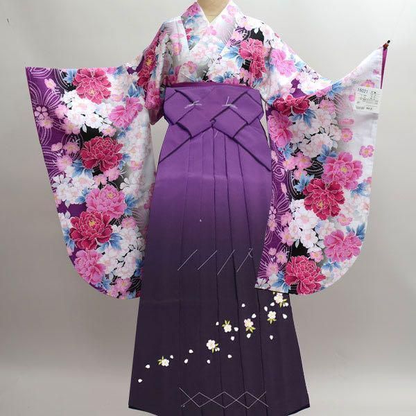 二尺袖 着物 袴フルセット ジュニア用へ直し 135cm～150cm 百花繚乱 袴 