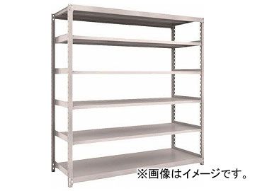 トラスコ中山 M2型軽中量棚 1760×300×H1800 6段 単体 ネオグレ M2-6636 NG(7801351)