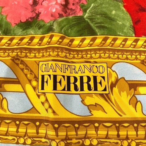 ジャンフランコフェレ GIANFRANCO FERRE シルク スカーフ