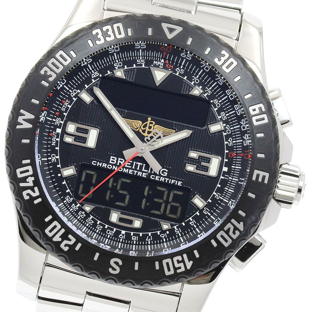 ブライトリング BREITLING A78364 エアーウルフ レイブン クォーツ メンズ 箱 保証書付き_905370