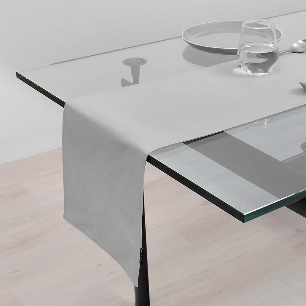 テーブルランナー・テーブルセンター (30cm×100cm) リバーシブルタイプ 綿100 モロッコパターン W2601300 グレー 贅沢 -  ダイニングテーブル