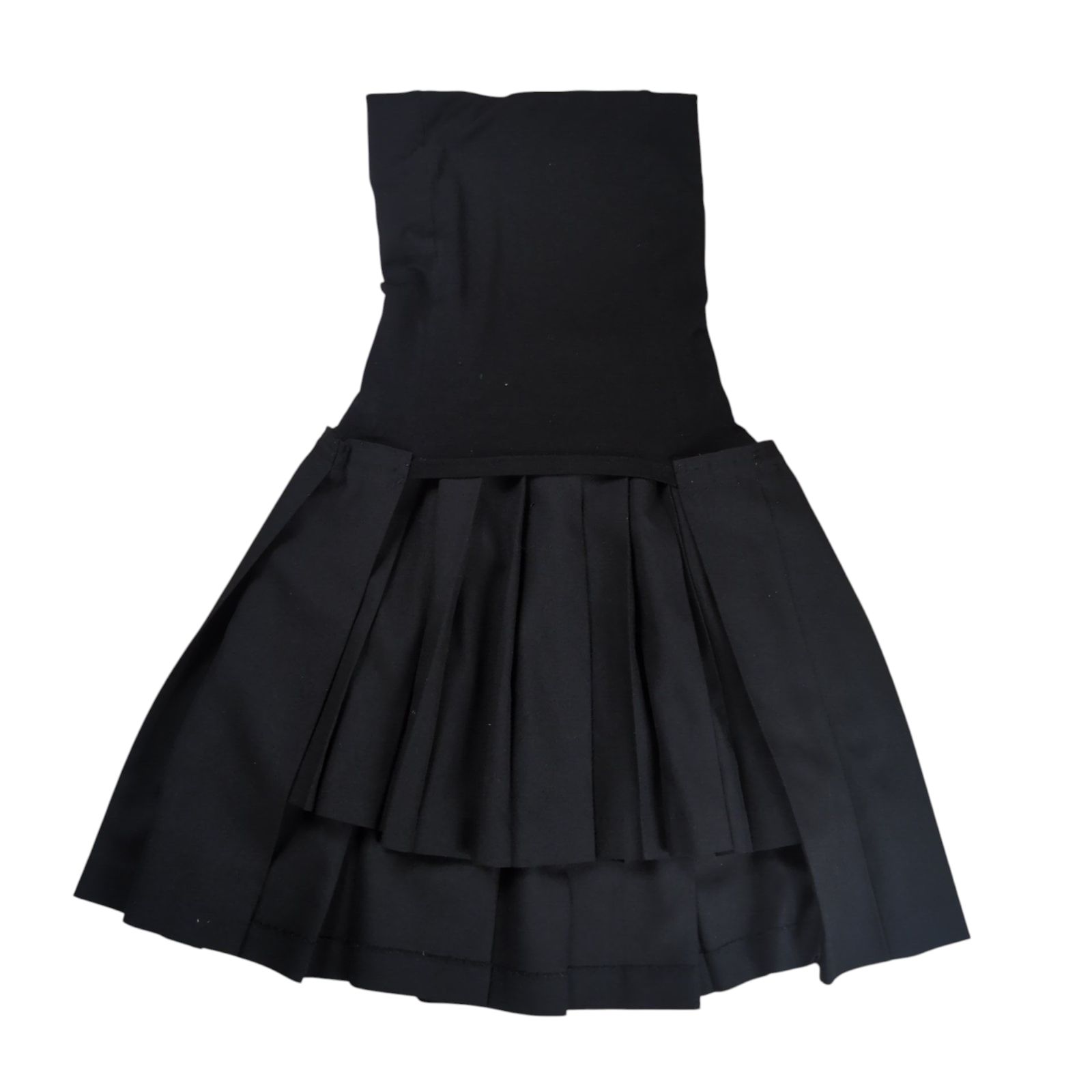 JUNYA WATANABE COMME des GARCONS Wool Pleats Layered High Waist Skirt