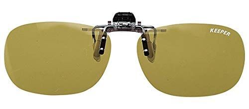 人気商品 クリップオン キーパー 跳ね上げ UVカット メガネの上から - ギラツキ防止 偏光レンズ 運転用 オリーブ サングラス ラウンドM KEEPER 日本製 9324-05
