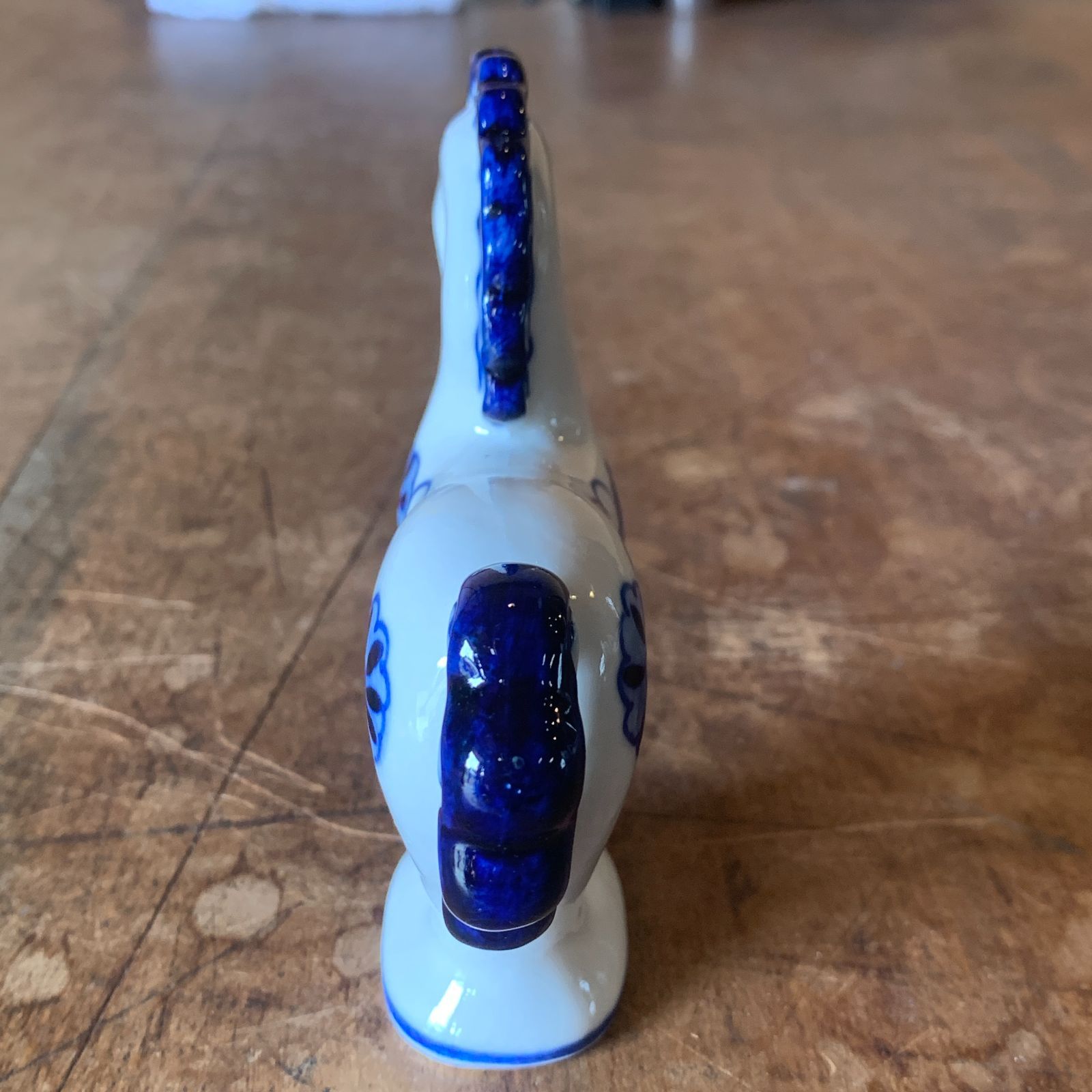 ロシア グジェリ焼 置物 陶器 オブジェ 馬 ホース ソビエト /HM-0088