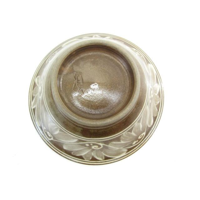 宮城須美子 やちむん 魚紋 器 皿 そば器 琉球 ∠UK 1982