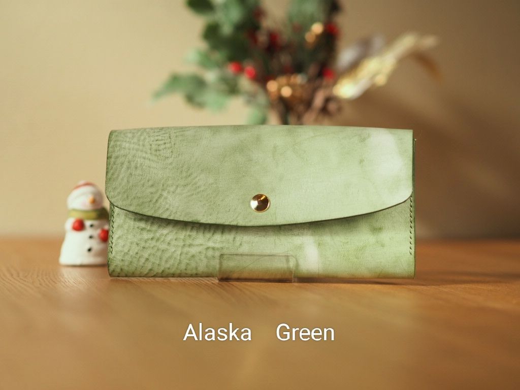 Italian Leather Alaska Green Wallet イタリアン レザー