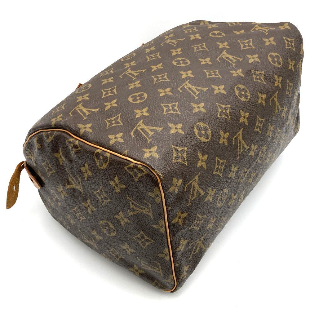 br>【鍵・カデナあり】LOUIS VUITTON ルイ・ヴィトン スピーディ30 M41526 ボストンバッグ ハンドバッグ ブラウン系  モノグラムキャンバス レディース ユニセックス シンプル ギフト プレゼント包装可 【中古】 松山朝生田店 打ち付け