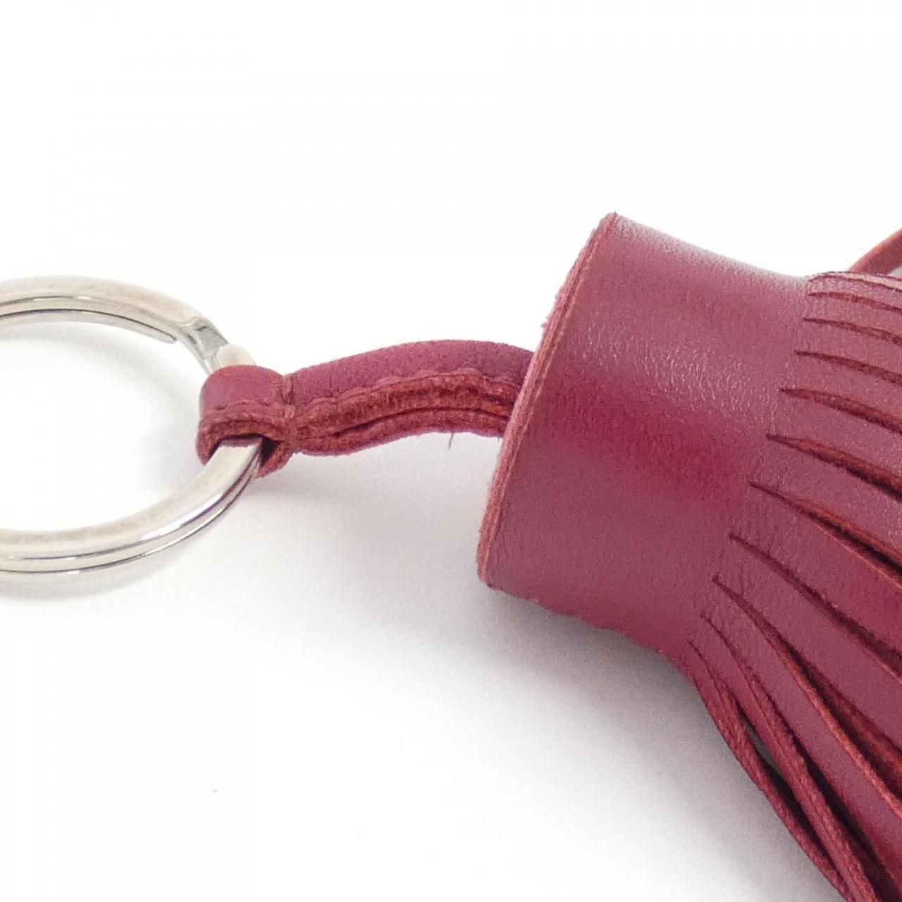 美品 エルメス HERMES カルメン バイカラー キーリング レザー 【公式 