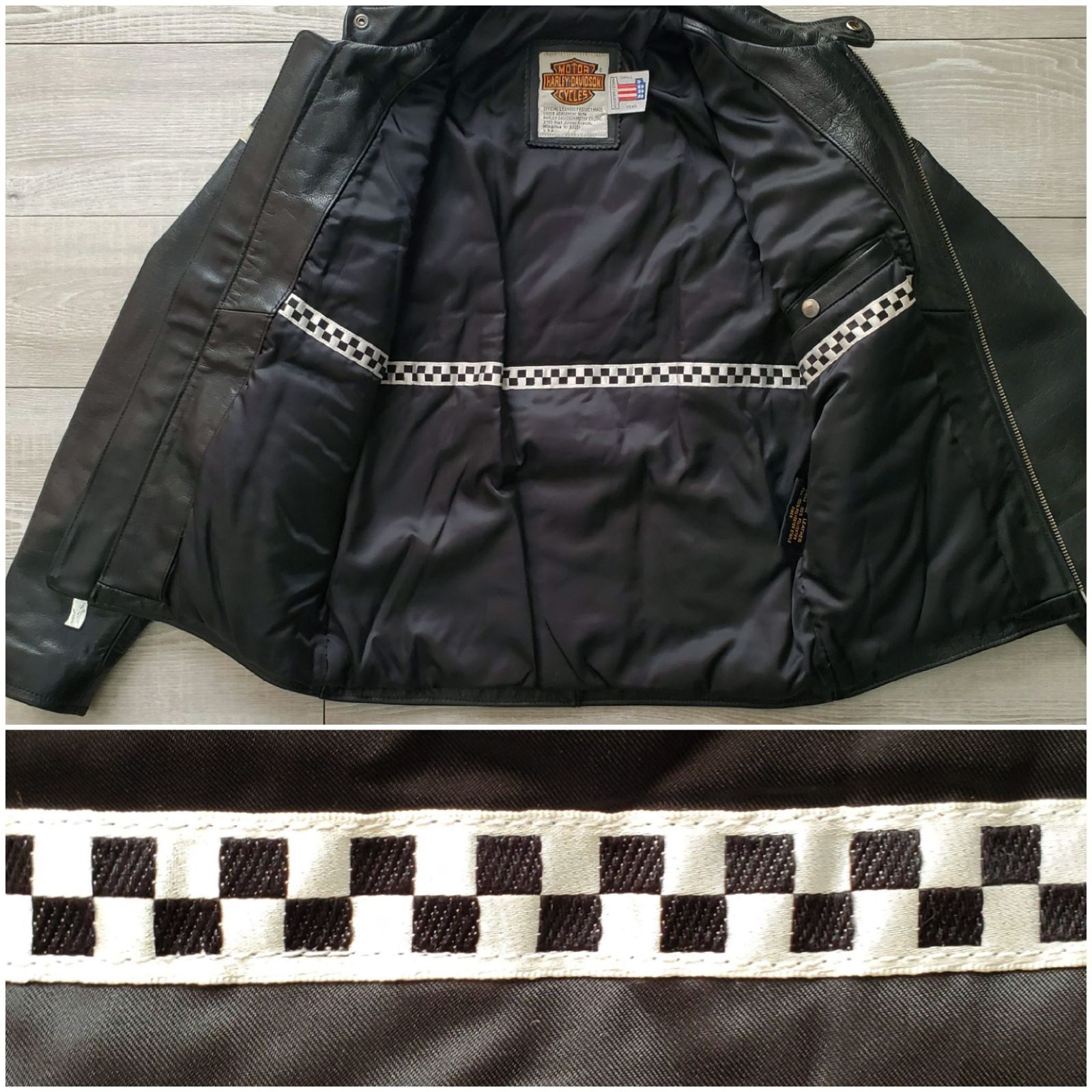 HARLEY-DAVIDSONハーレーダビッドソン□美品 1980-90s vintage 牛革 