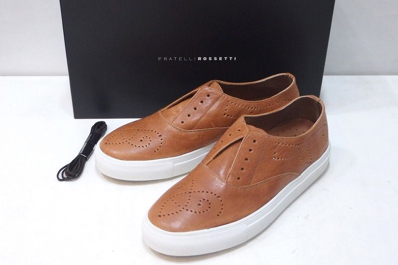 【139177】FRATELLI ROSSETTI フラテッリ ロゼッティ  レザー スニーカー メンズ  6 45025 BR