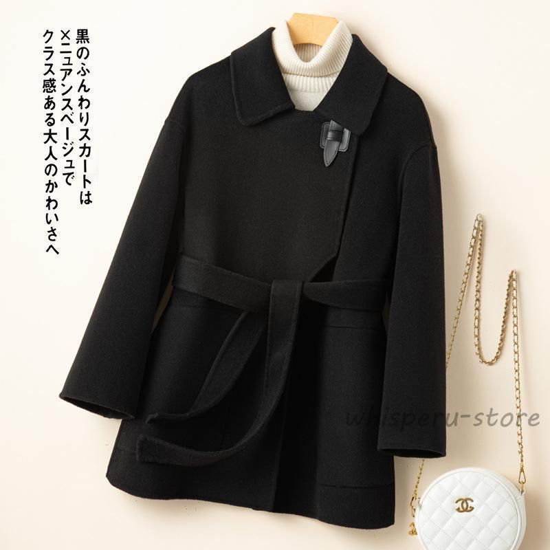 ステン ジャケット レディースジャケット ウールコート 長袖 ショートコート ハーフコート 無地 ビッグ コート 秋 冬 防寒 暖かい ア