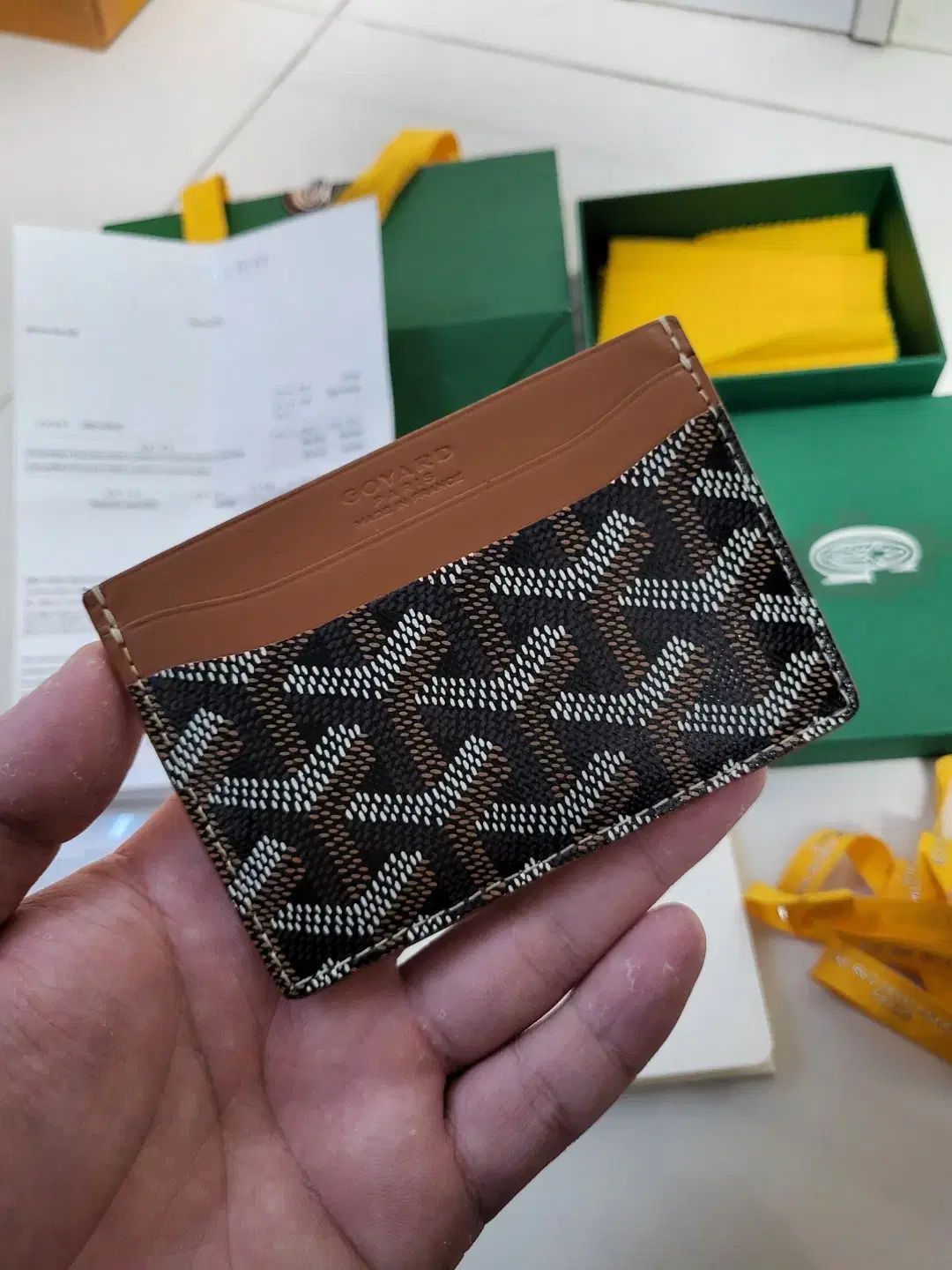 ほぼ新品 OS Goyard(ゴヤール) サン シュルピス カードウォレット
