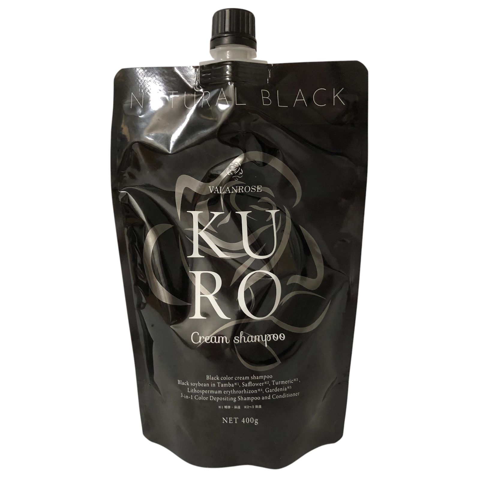 バランローズKURO クリームシャンプーナチュラルブラック400g 3パック