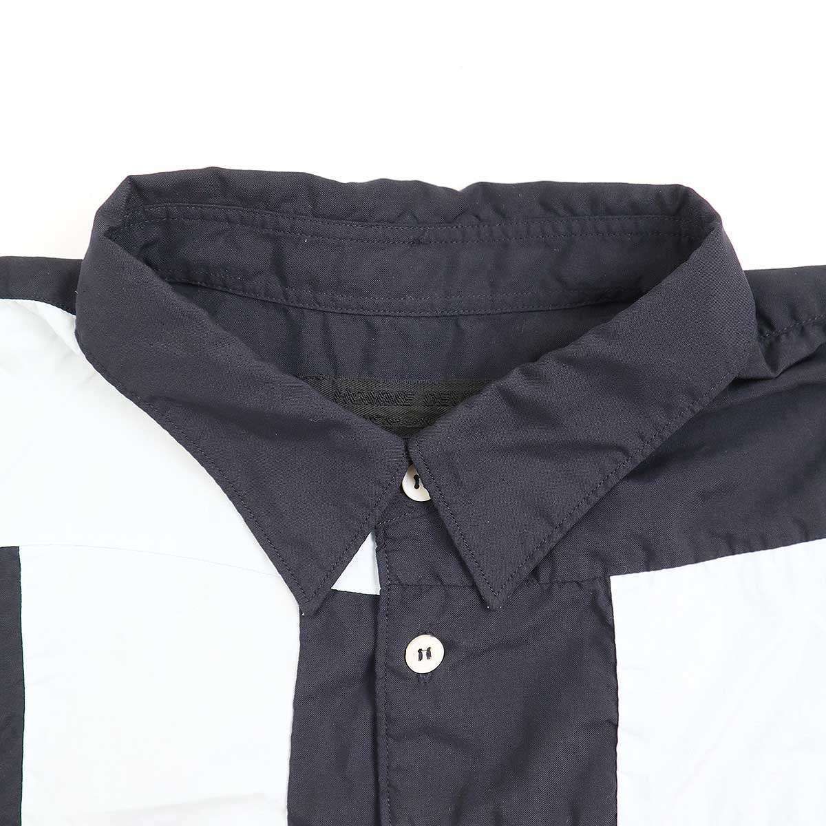 23SS コムデギャルソンオム パッチワーク 半袖シャツ サイズL COMME des GARCONS HOMME - コムデギャルソンオム パッチワーク