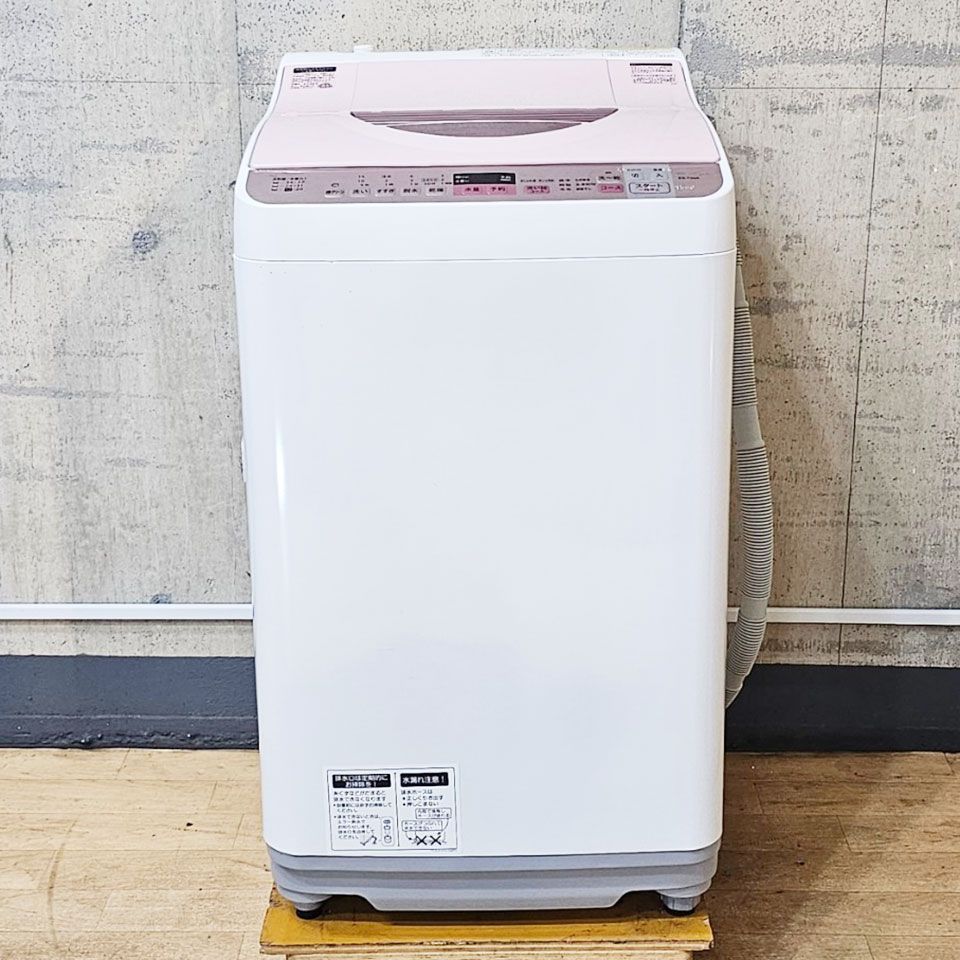 【関東送料無料】2017年製 シャープ 全自動洗濯乾燥機 ES-TX5A-P/洗濯5.0kg/乾燥3.5kg/ヒーター乾燥(排気タイプ) /C1855