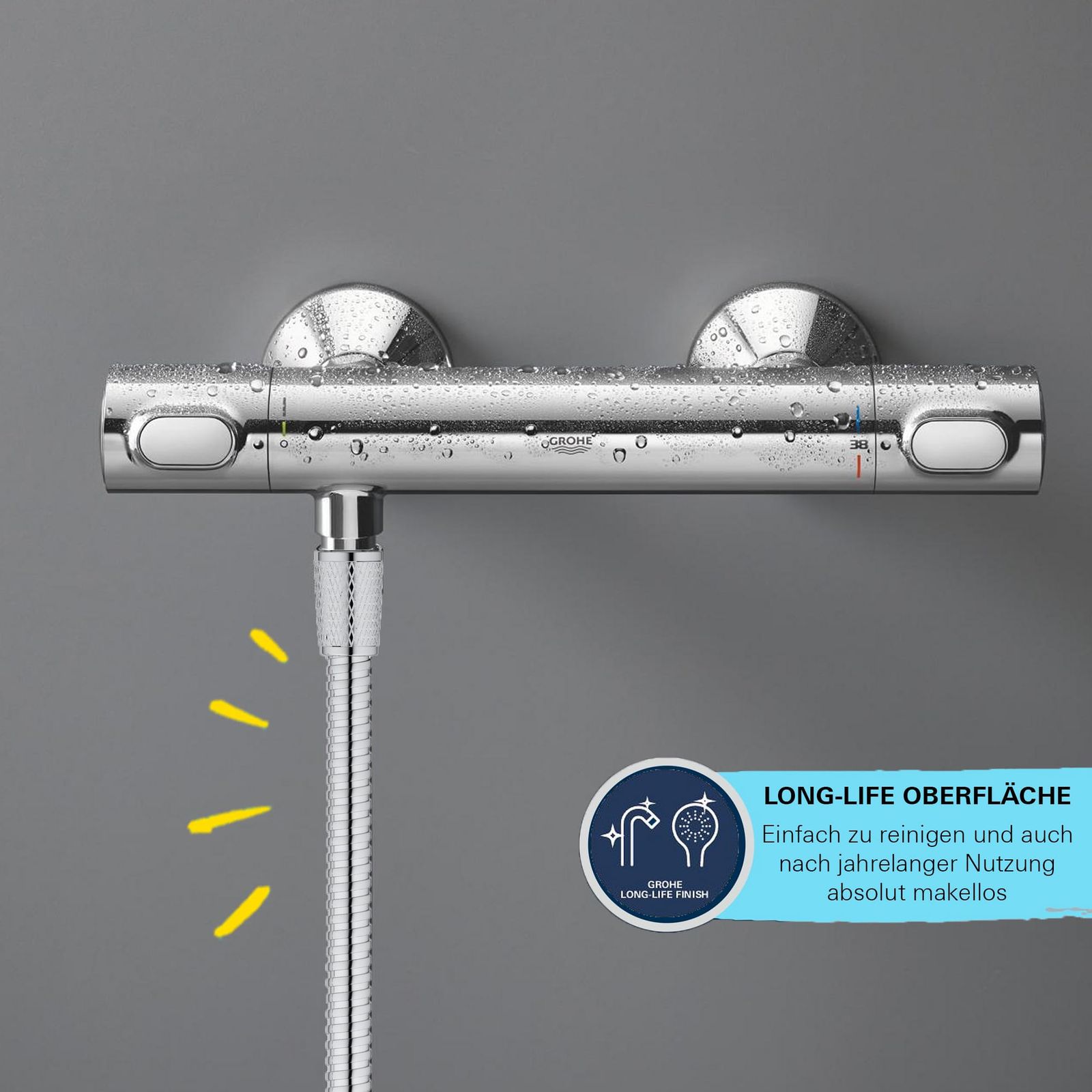 グローエ(GROHE) メタフレックスシャワーホース1/2 1750mm (樹脂製外装