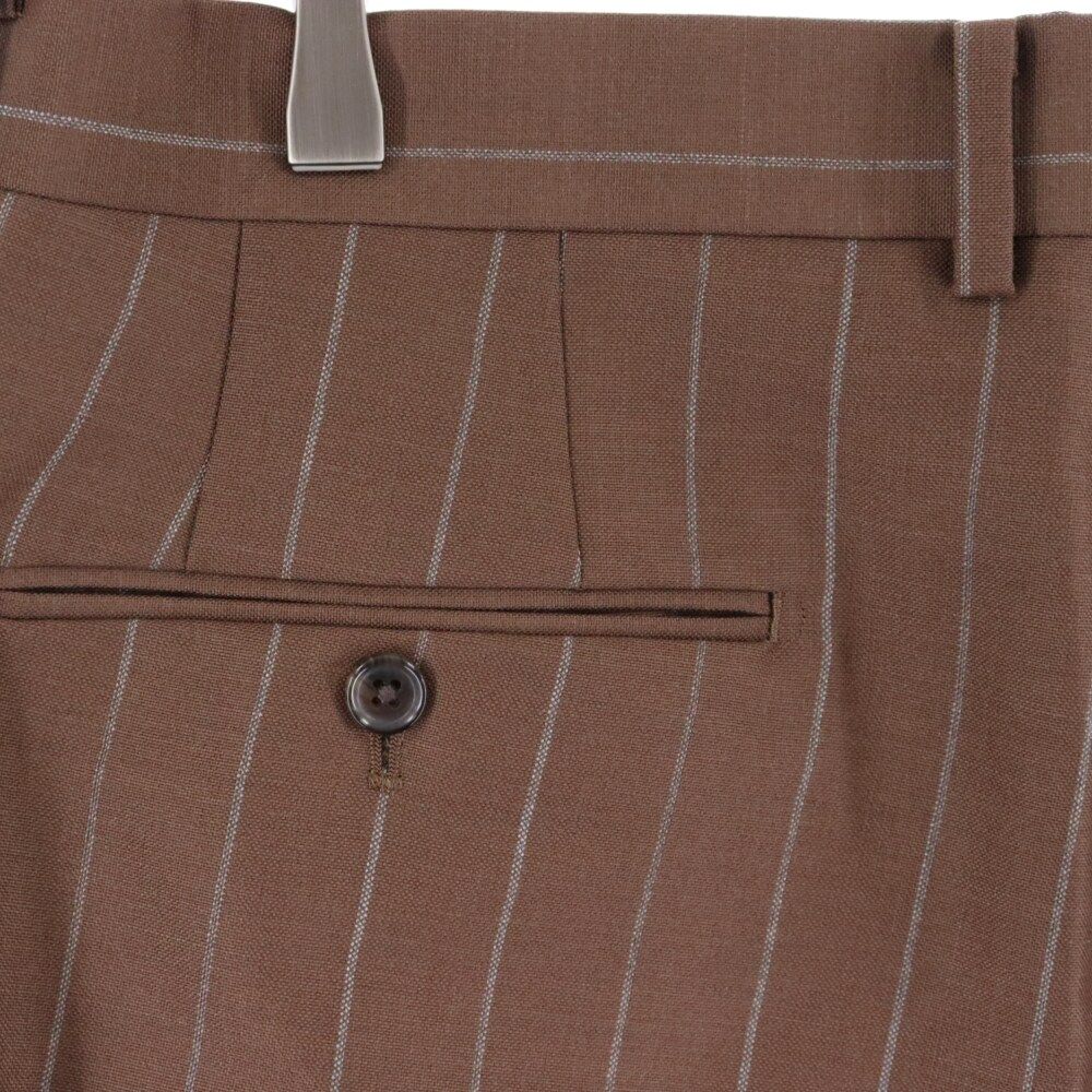 WACKO MARIA (ワコマリア) 22AW DORMEUIL / STRIPED PLEATED TROUSERS