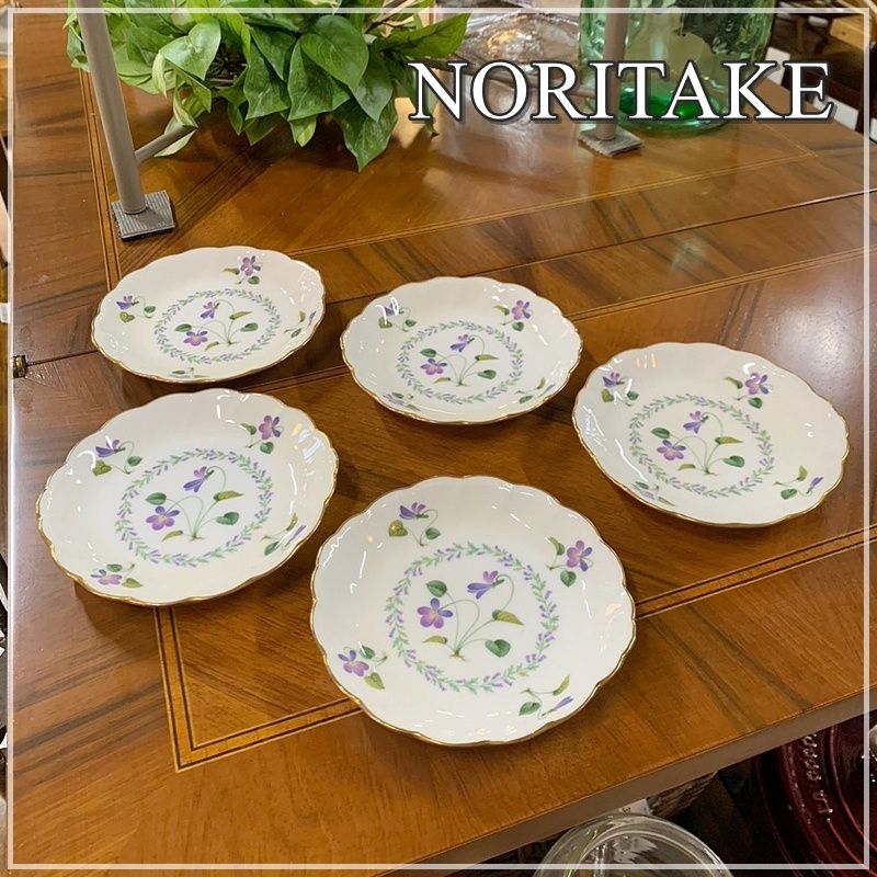 Noritake ノリタケ バイオレットドリーム プレート 12cm 5枚セット ミニプレート 取り皿 取皿 銘々皿 小皿 スミレ 花柄 金彩  ボーンチャイナ オシャレ 廃盤【RU0421-4】 - メルカリ