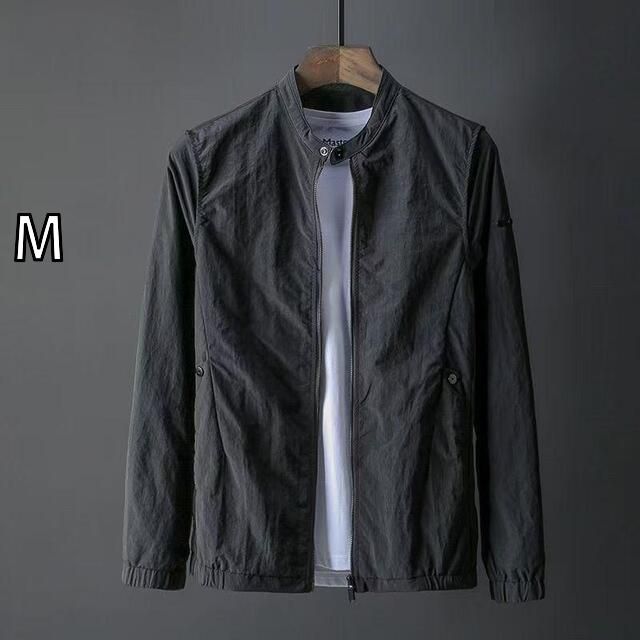 [M]春 コーデ メンズ 用 服 シンプル ファッション オシャレ 大人 かっこいい 大きいサイズ ストリート 紳士服 ソリッドカラー ジャケット シンプル 薄型 カジュアル スタンドカラー アウトド