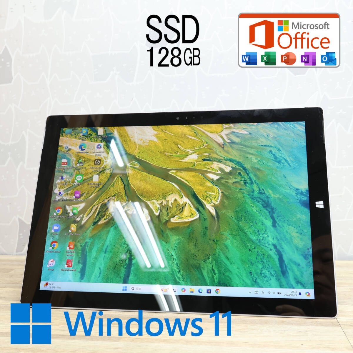 ☆美品 高性能4世代i5！SSD128GB☆SURFACEPRO3 Core i5-4300U Webカメラ Win11 MS Office 中古品  ノートPC☆P78295 - メルカリ