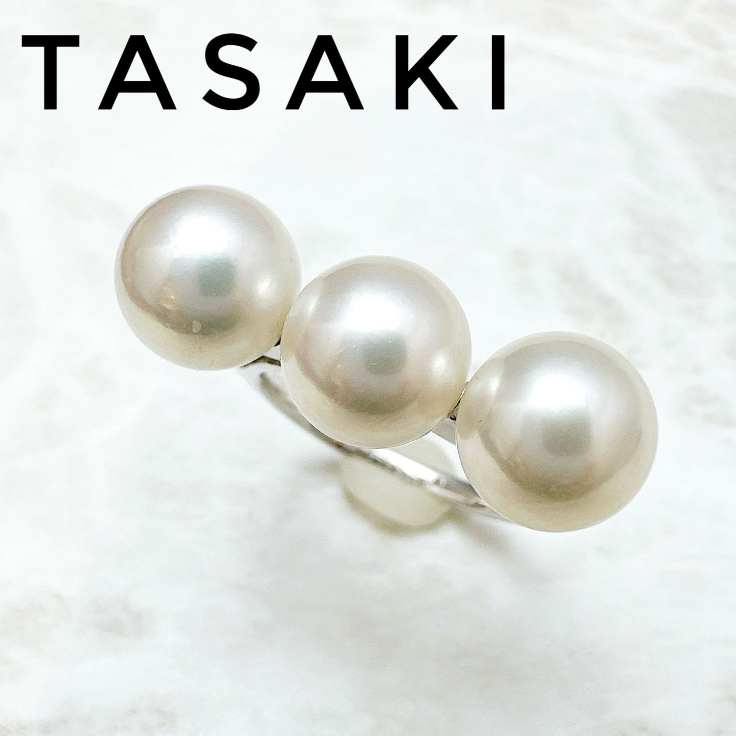 美品/人気🌟TASAKI バランスパール ホワイトゴールド リング  約10号 U