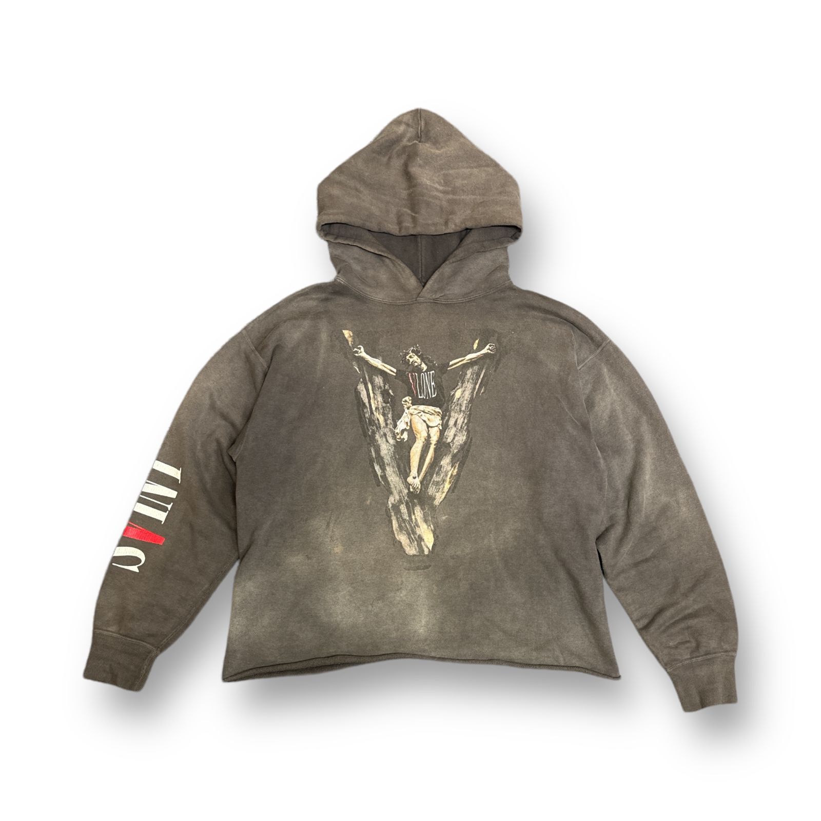 定価59400円 SAINT MICHAEL × VLONE 22SS Jesus Graphic HOODIE パーカー フーディー セントマイケル  ヴィーローン コラボ SM-S22-0000-070 チャコール XL 70286A6 - メルカリ