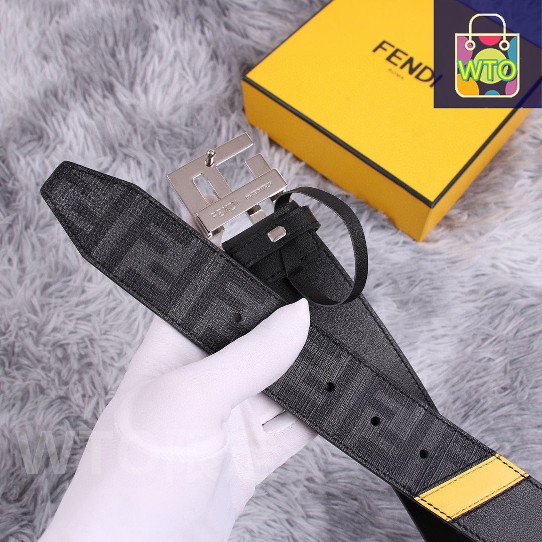 楽天市場】フェンディ FENDI ベルト FFロゴ レザー×キャンバス 2cm幅