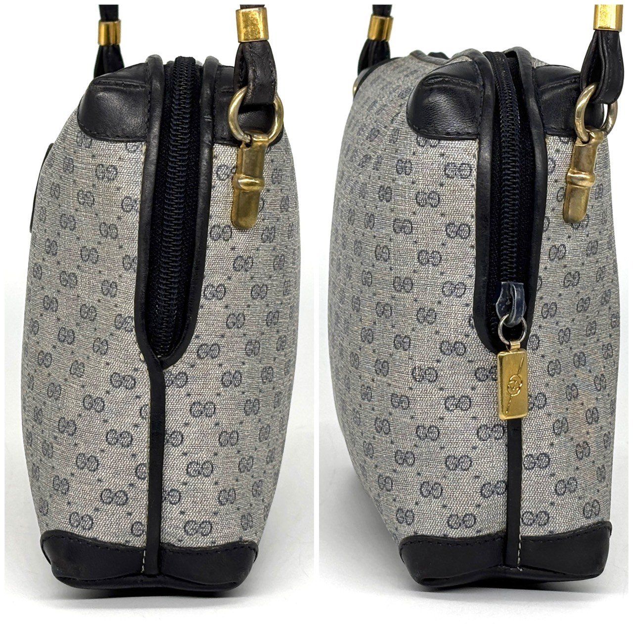 GUCCI ショルダーバッグ　インターロッキング　マイクロGG レザー　PVC 私だけのヴィンテージ名品✨】 OLD GUCCI オールドグッチ