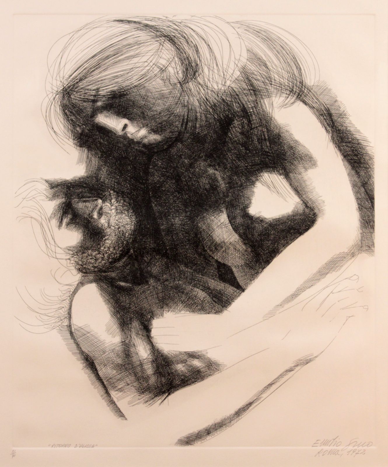 エミリオ・グレコ『ユリシーズの帰還』銅版画【真作保証】 絵画 エミリオ・グレコ『ユリシーズの帰還』銅版画【真作保証】 絵画