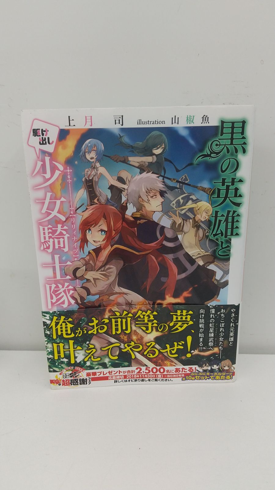 メルカリshops 黒の英雄と駆け出し少女騎士隊 上月司 小説 ライトノベル 古本