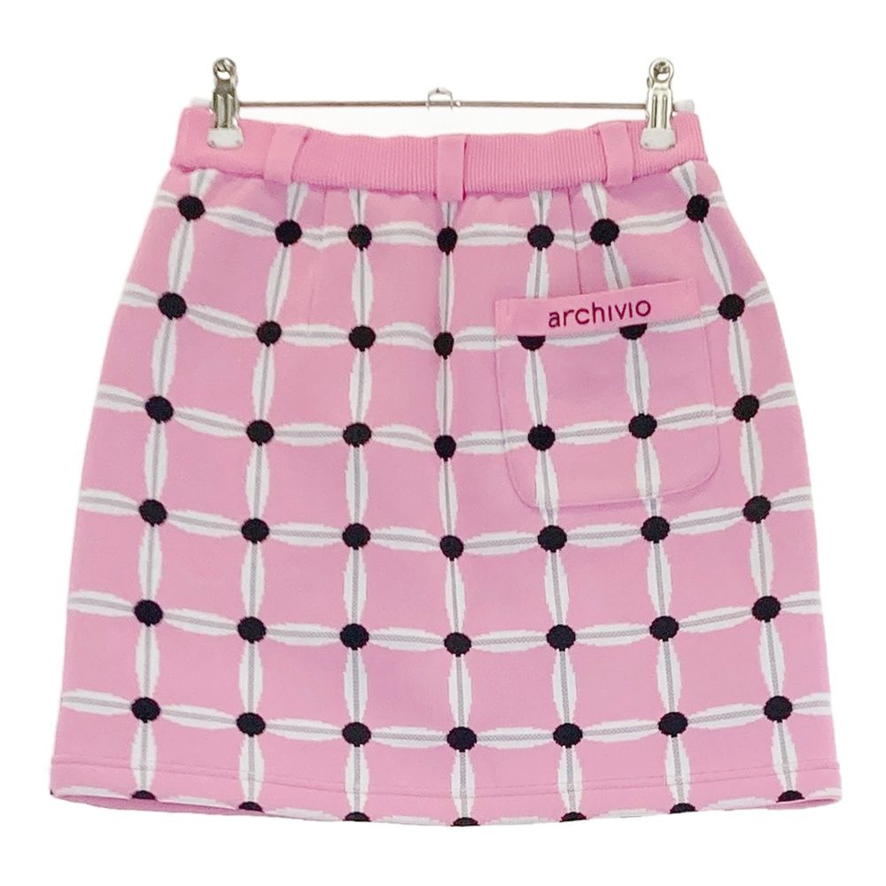 サイズ 36 ARCHIVIO アルチビオ ニットスカート 総柄 ピンク系 240101540502 ゴルフウェア レディース ストスト
