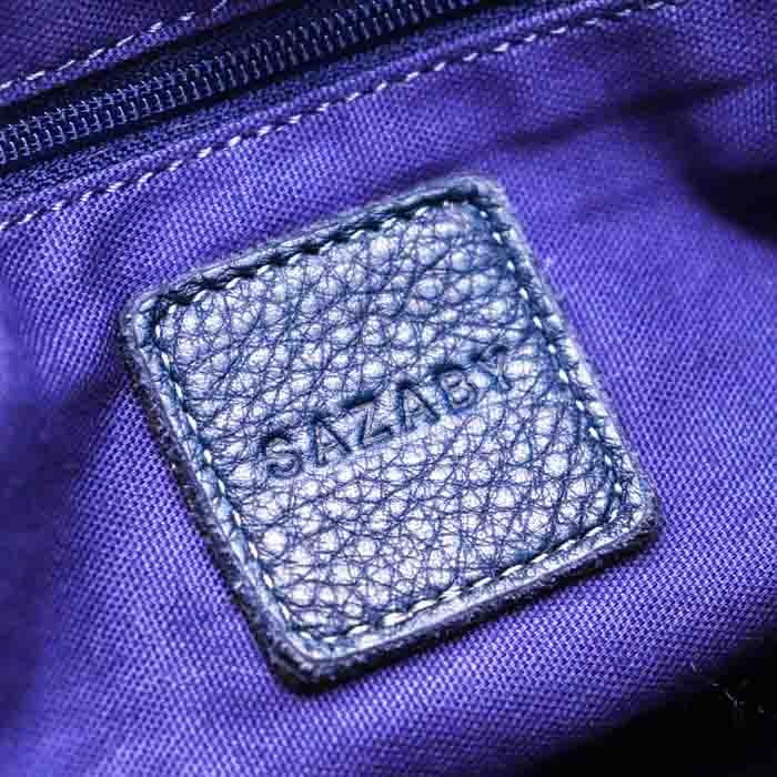 サザビー SAZABY ショルダーバッグ 斜め掛け レザー ブルー