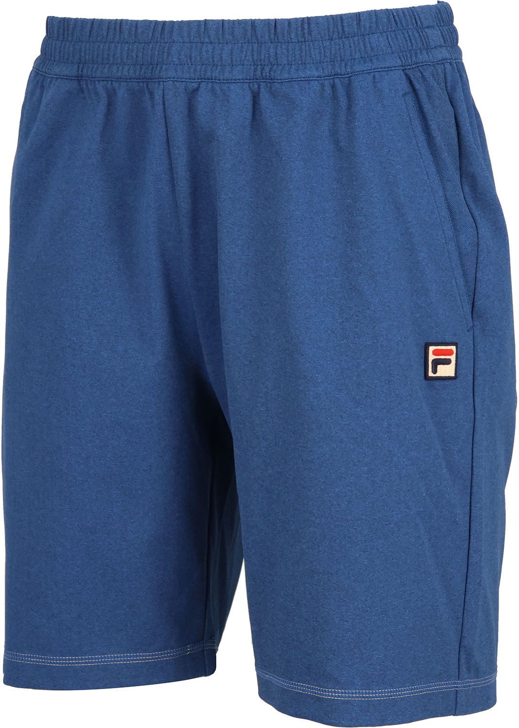 フィラ FILA テニス ハーフパンツ メンズ 男性 大人 ショート 半ズボン ボトムス ウェア ロゴ ワンポイント デニム風 ステッチ 部活動 クラブ サークル スクール 練習 試合 EM0275 20Z ネイビー