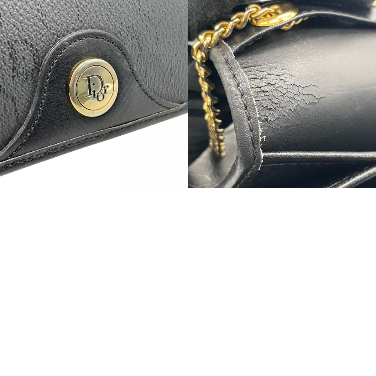 クリスチャンディオール ショルダーバッグ 斜め掛け PVC ハニカム柄 ブラック Christian Dior クリスチャンディオール ショルダーバッグ